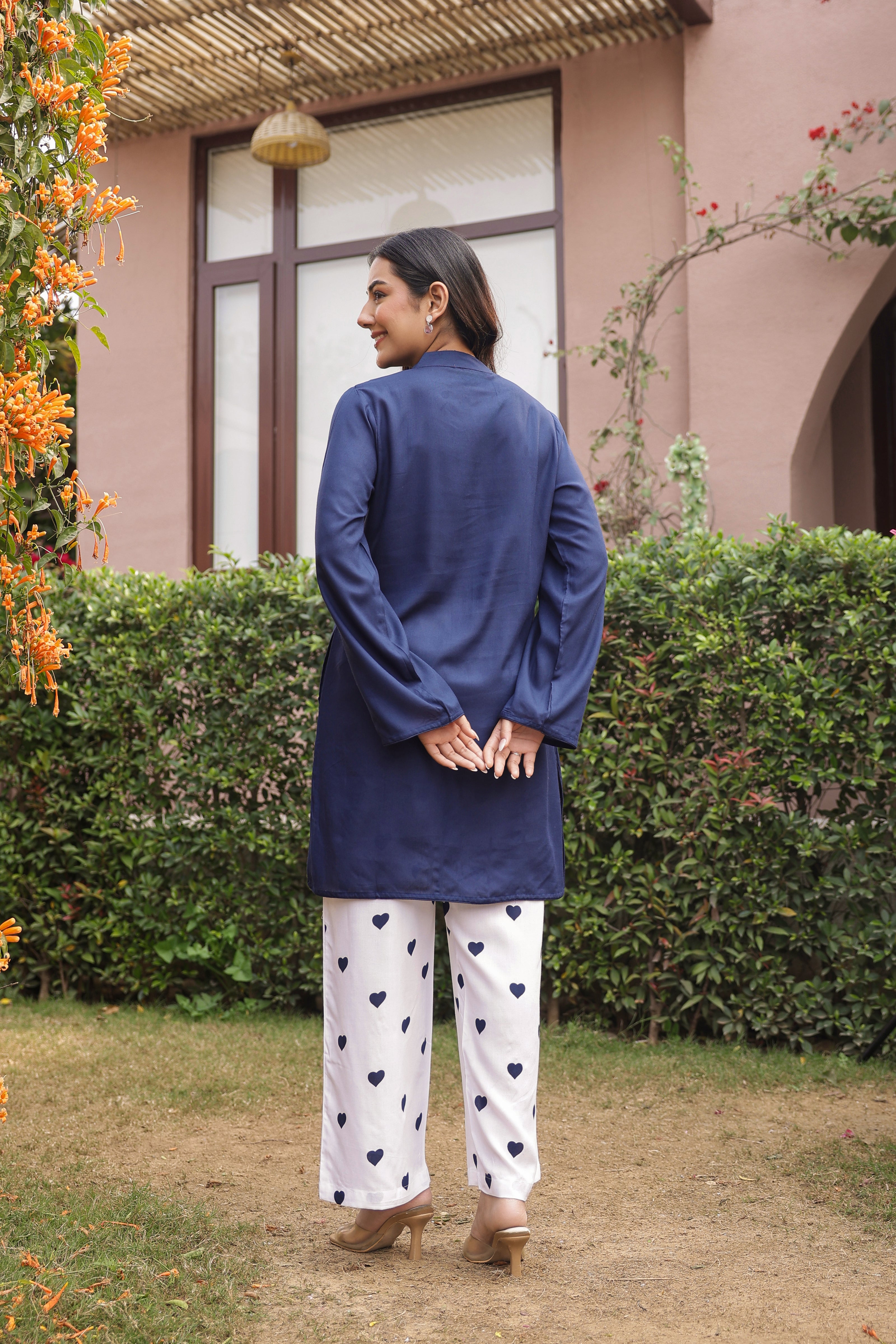 MASTANI – NAVY BLUE | Rayon Co-ord Set