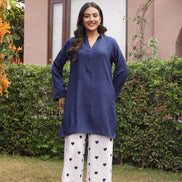 MASTANI – NAVY BLUE | Rayon Co-ord Set