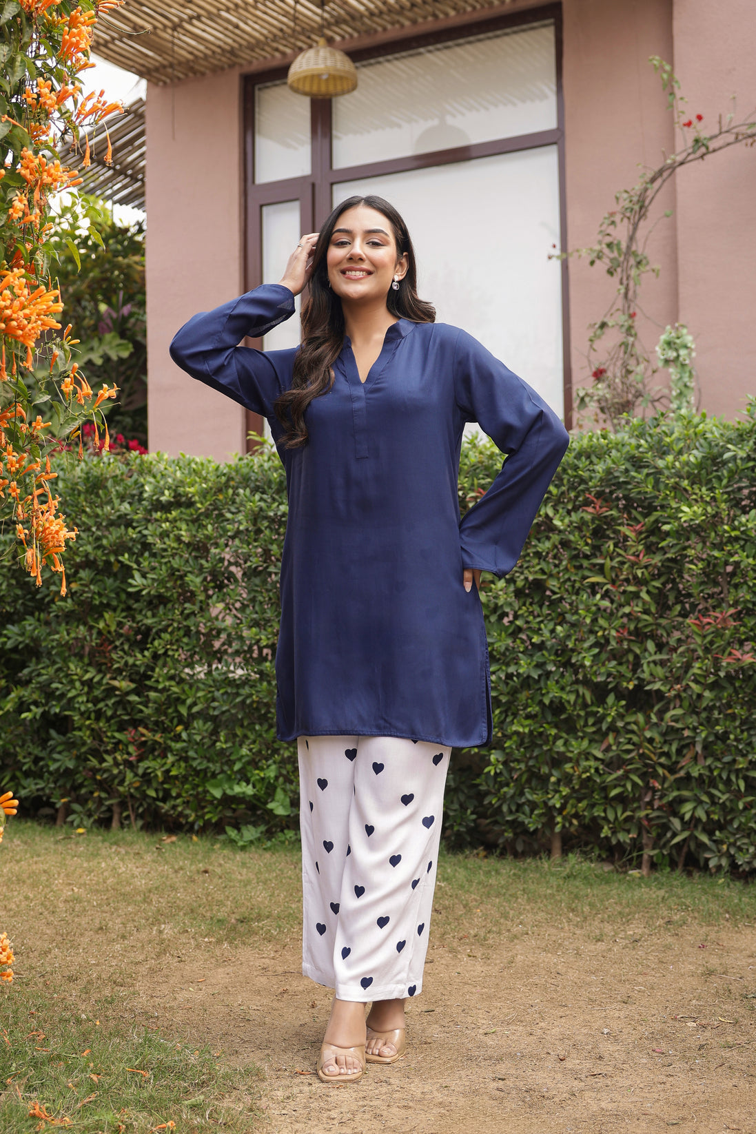 MASTANI – NAVY BLUE | Rayon Co-ord Set