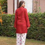 MASTANI –MAROON | Rayon Co-ord Set