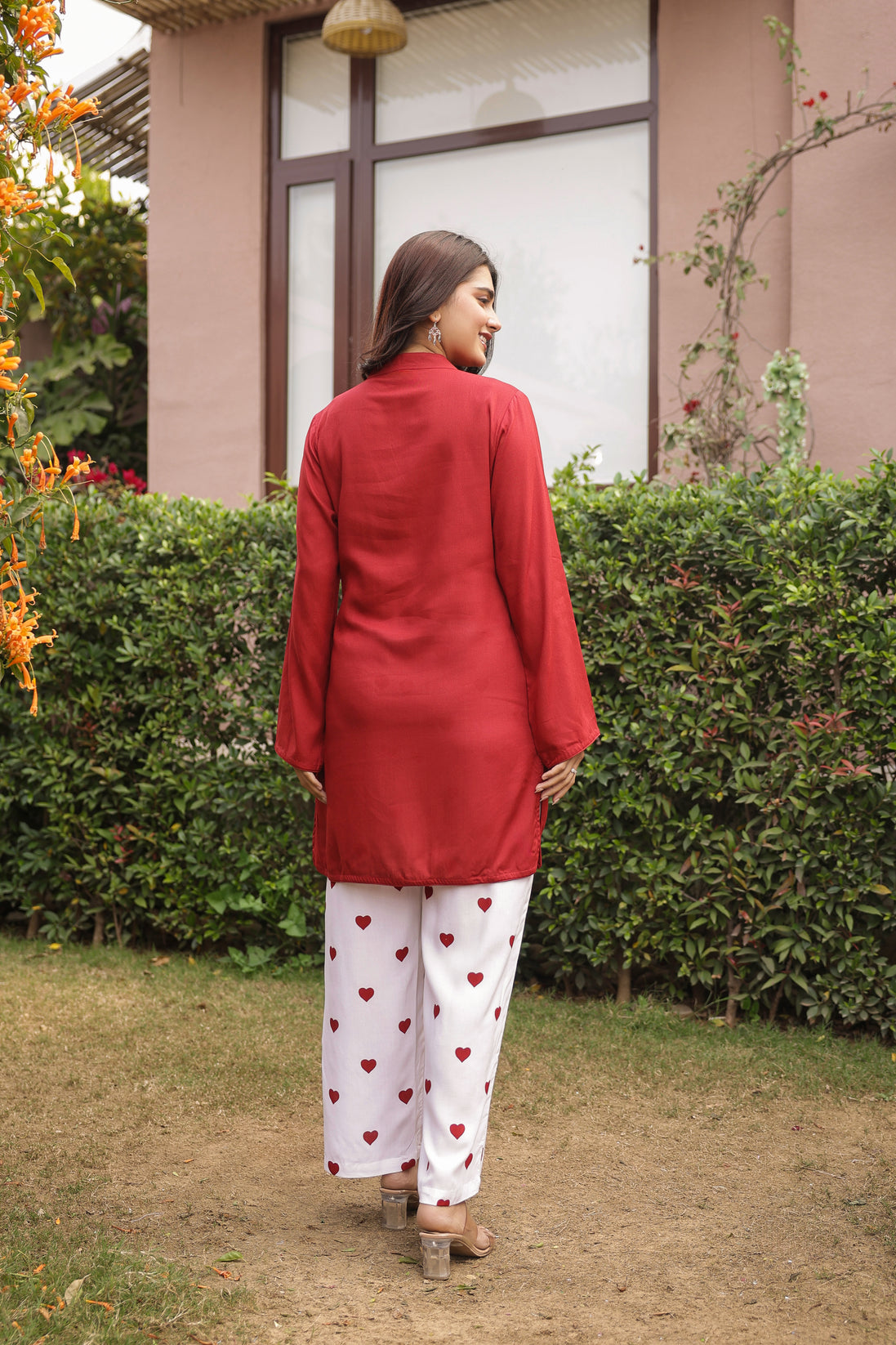 MASTANI –MAROON | Rayon Co-ord Set