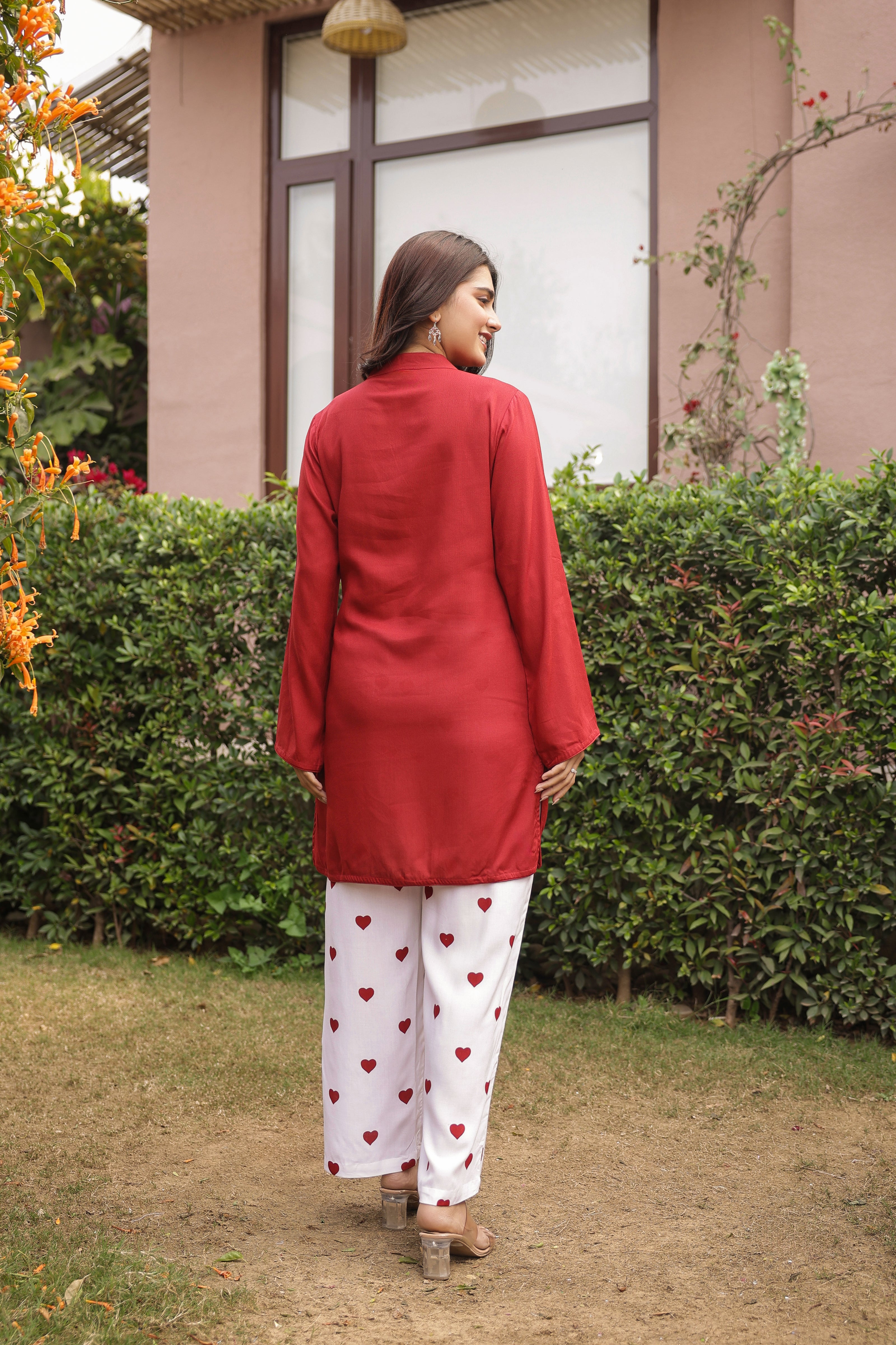 MASTANI –MAROON | Rayon Co-ord Set