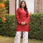 MASTANI –MAROON | Rayon Co-ord Set