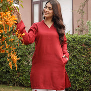 MASTANI –MAROON | Rayon Co-ord Set