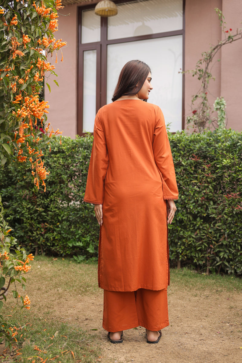 SABR – BURNT ORANGE | Kurta Set