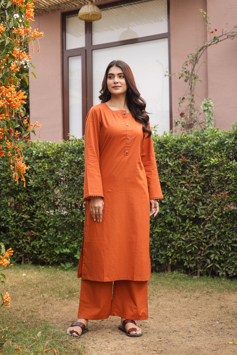 SABR – BURNT ORANGE | Kurta Set
