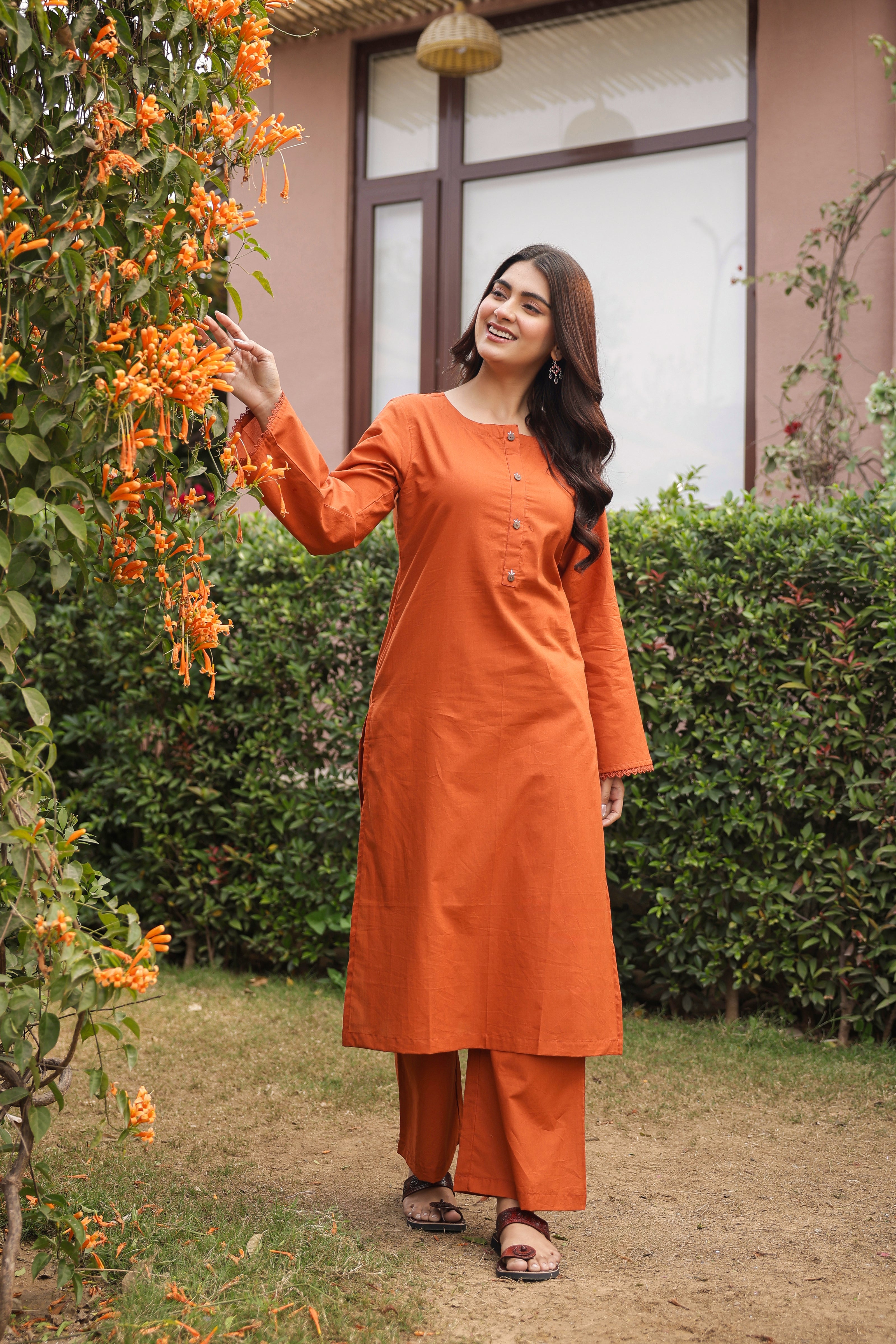 SABR – BURNT ORANGE | Kurta Set