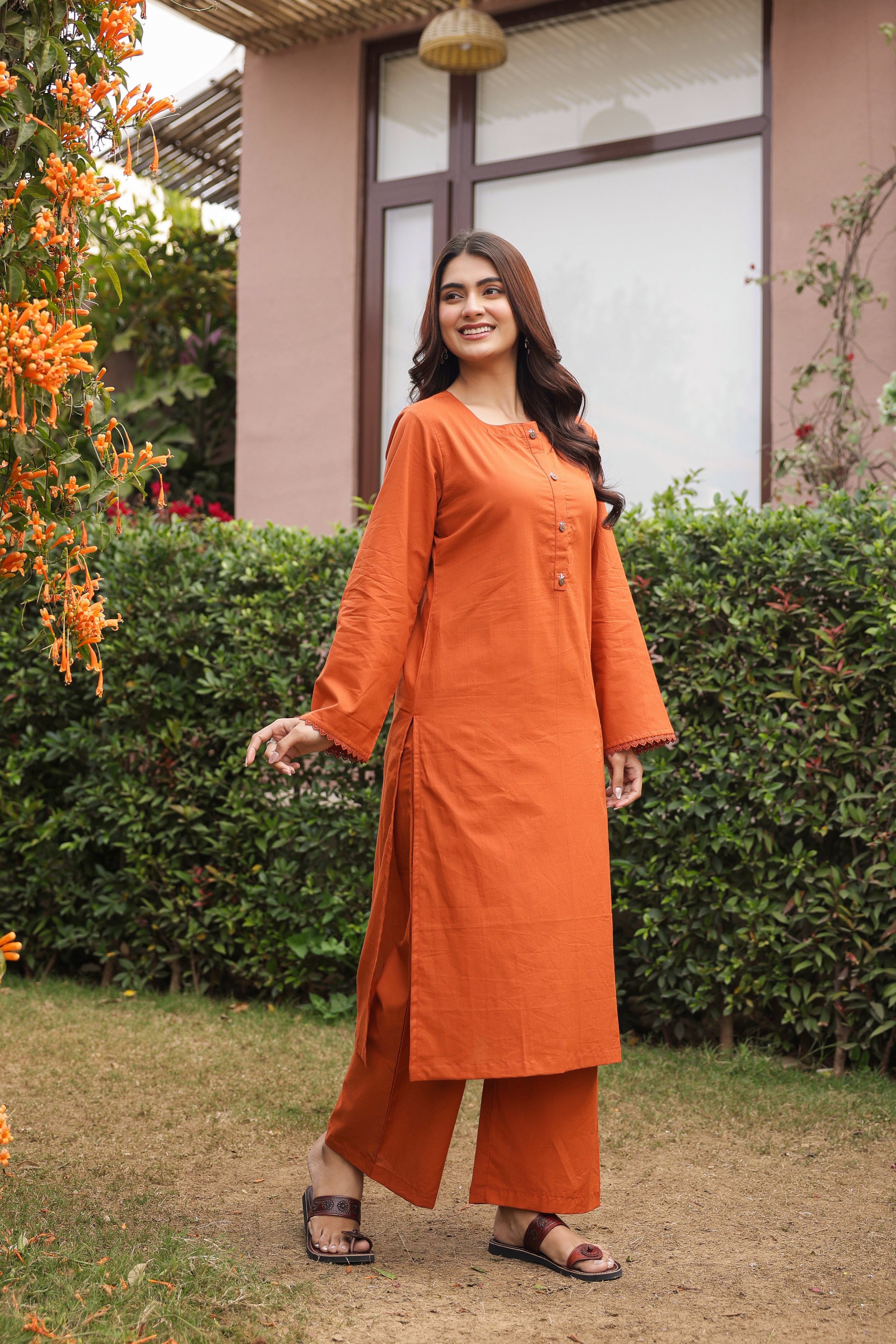 SABR – BURNT ORANGE | Kurta Set