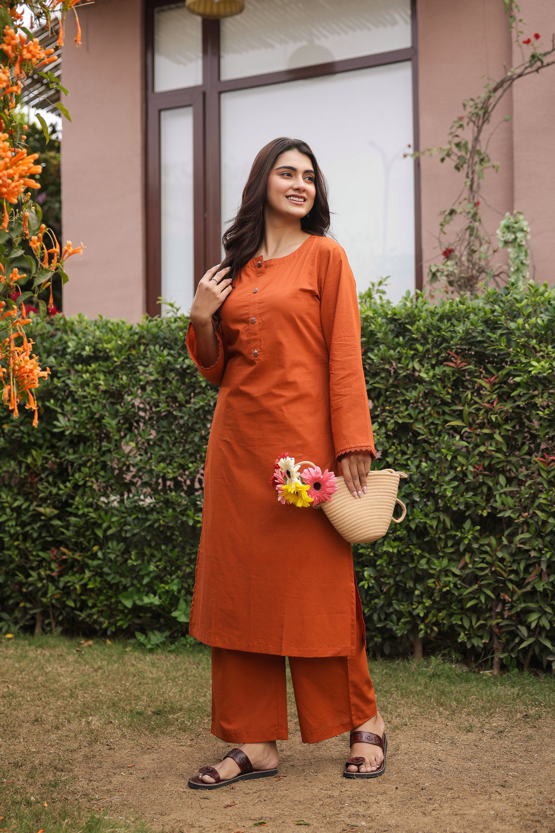 SABR – BURNT ORANGE | Kurta Set