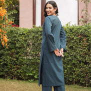 SABR – TEAL BLUE | Kurta Set