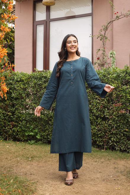 SABR – TEAL BLUE | Kurta Set