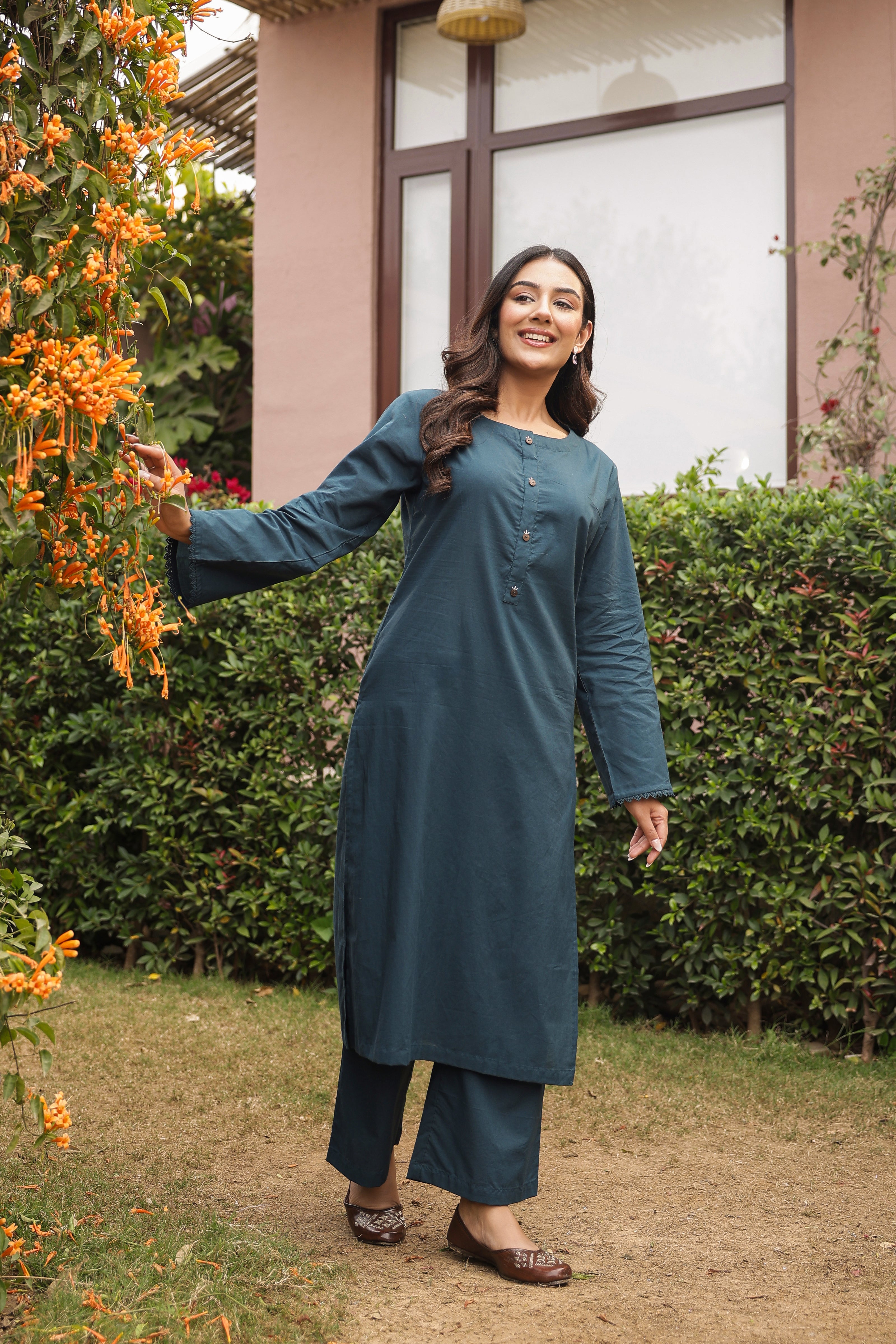 SABR – TEAL BLUE | Kurta Set