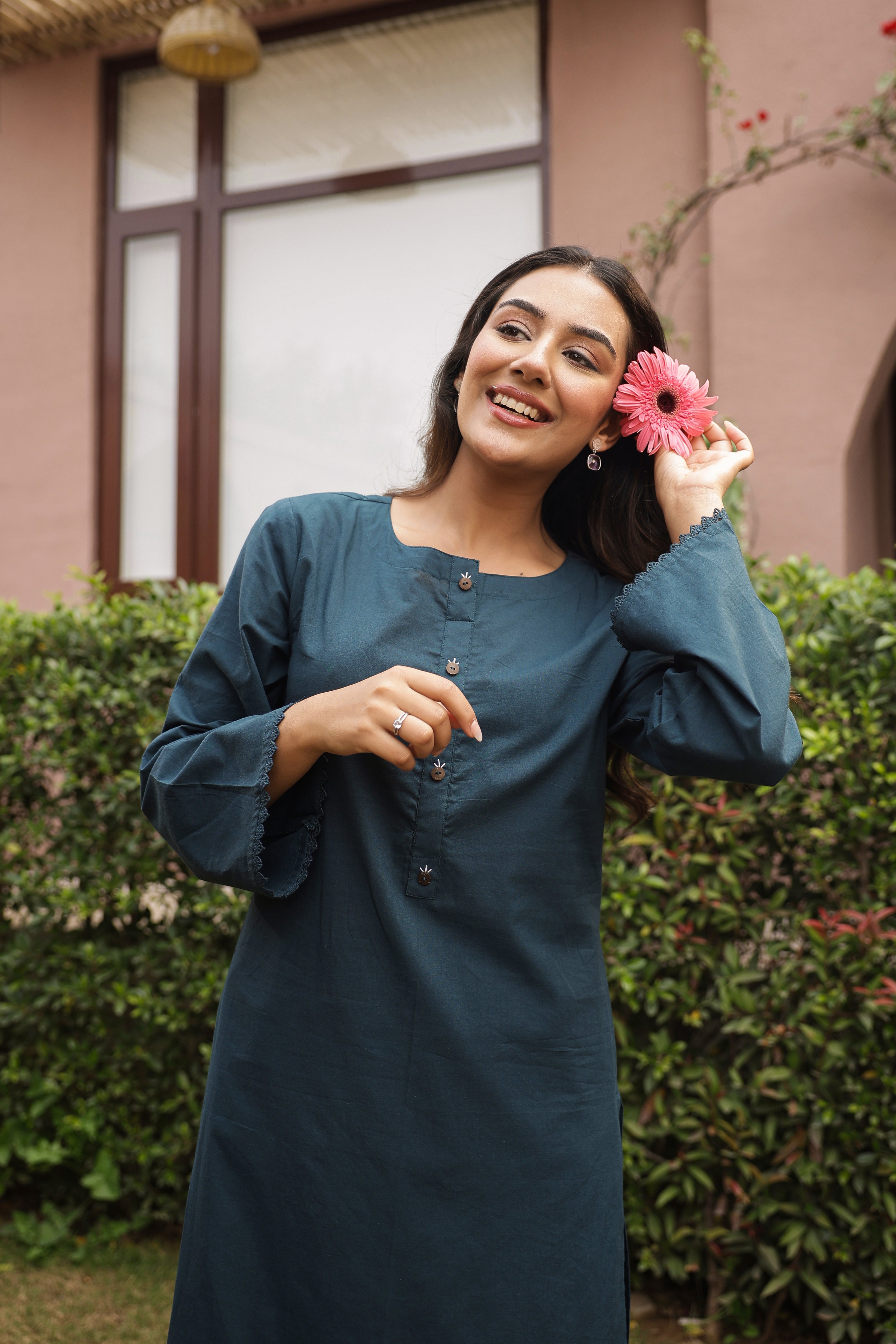 SABR – TEAL BLUE | Kurta Set