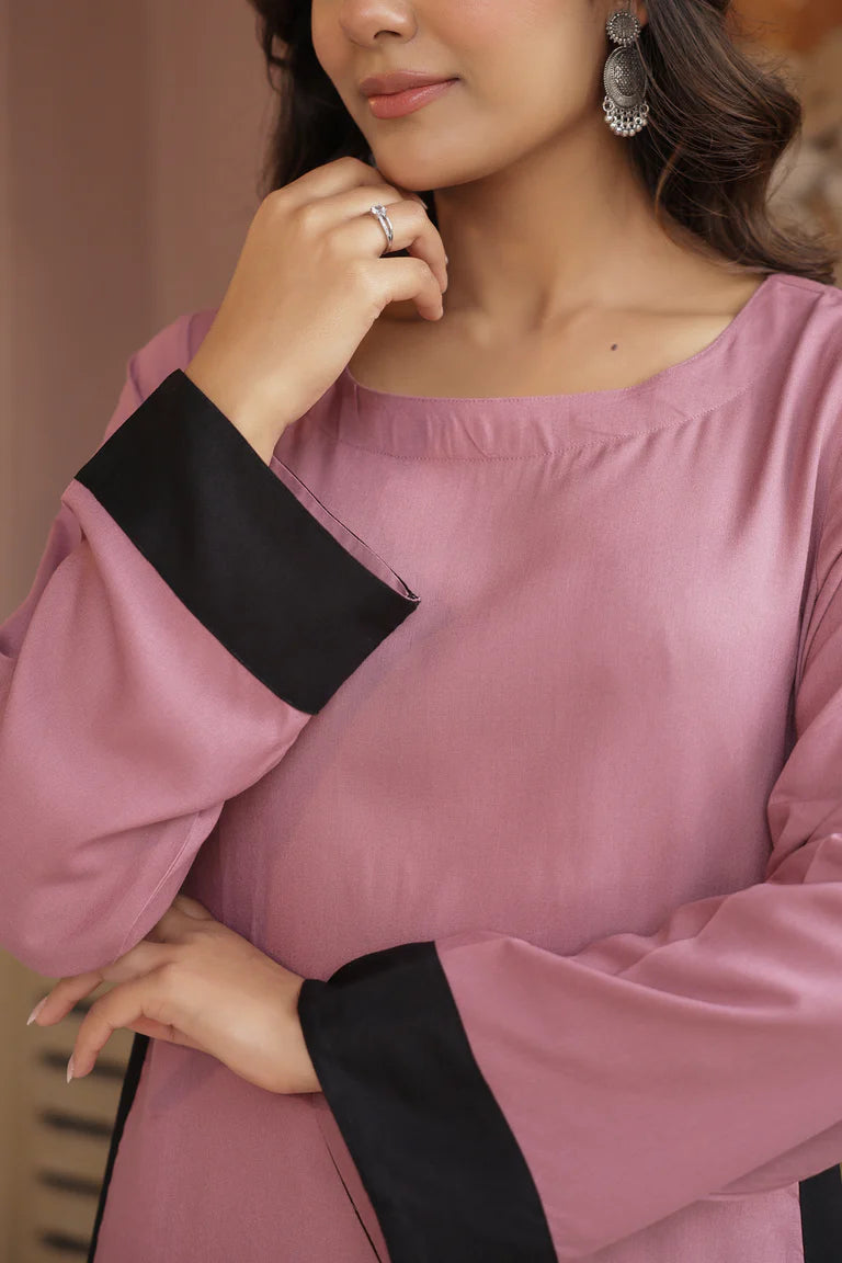 NOOR – BROWN | Relaxed Fit Rayon Kurta Set