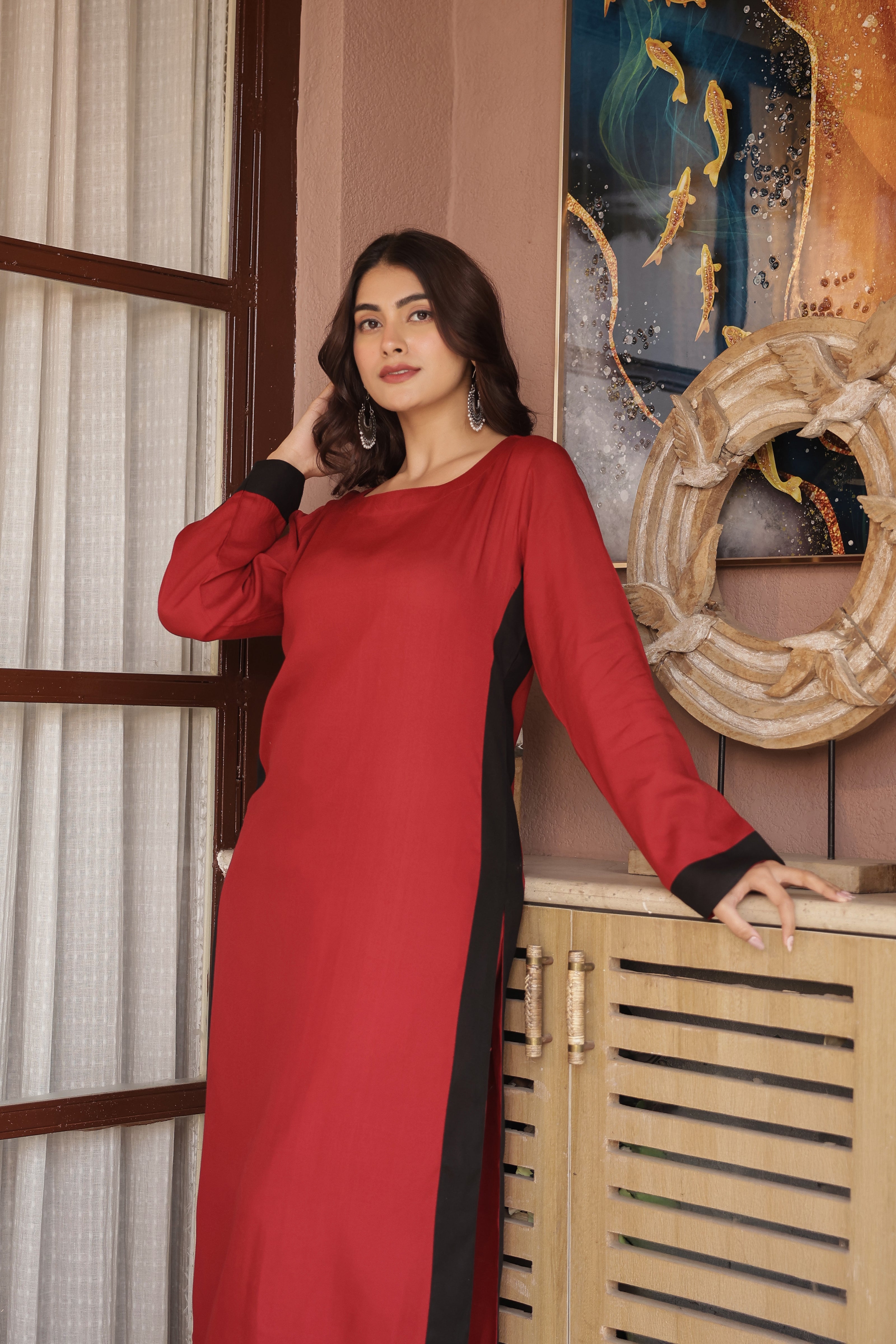 NOOR – MAROON | Kurta Set