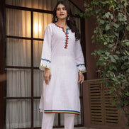 KHAAS – WHITE | Premium Cotton Slub Kurta Set