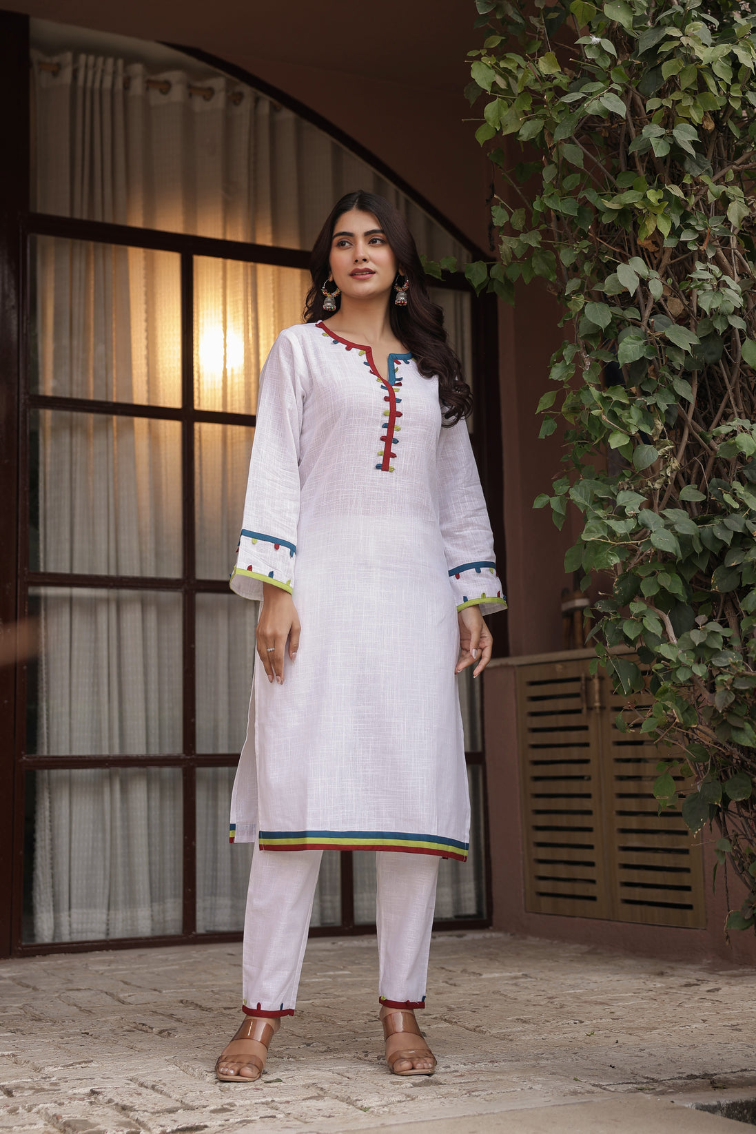 KHAAS – WHITE | Premium Cotton Slub Kurta Set