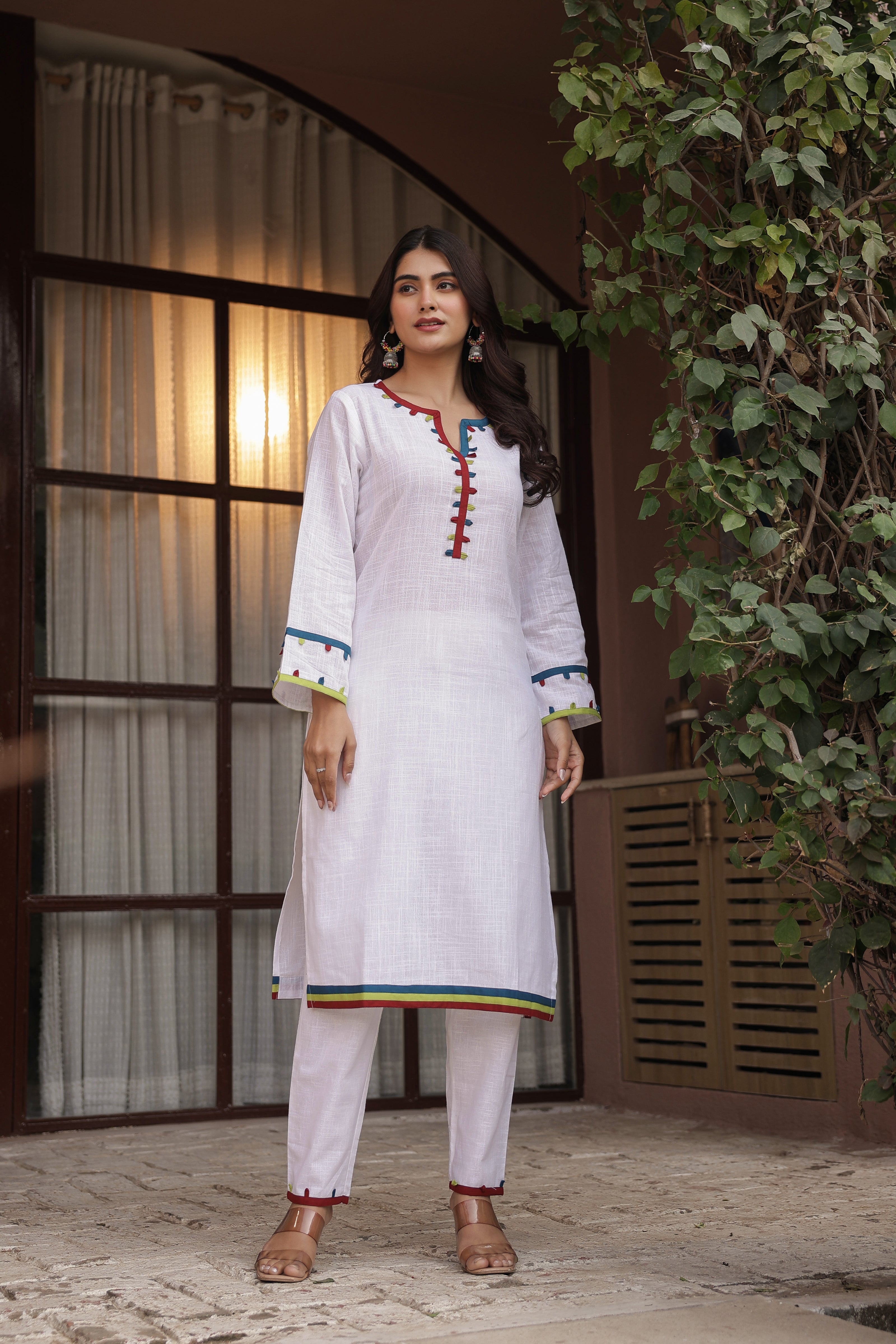 KHAAS – WHITE | Premium Cotton Slub Kurta Set