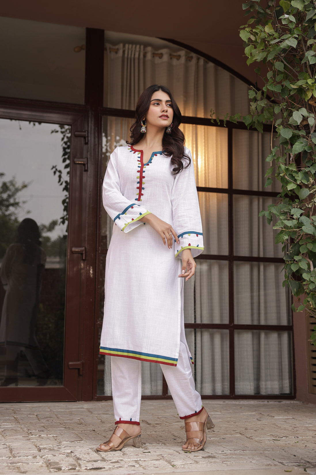 KHAAS – WHITE | Premium Cotton Slub Kurta Set