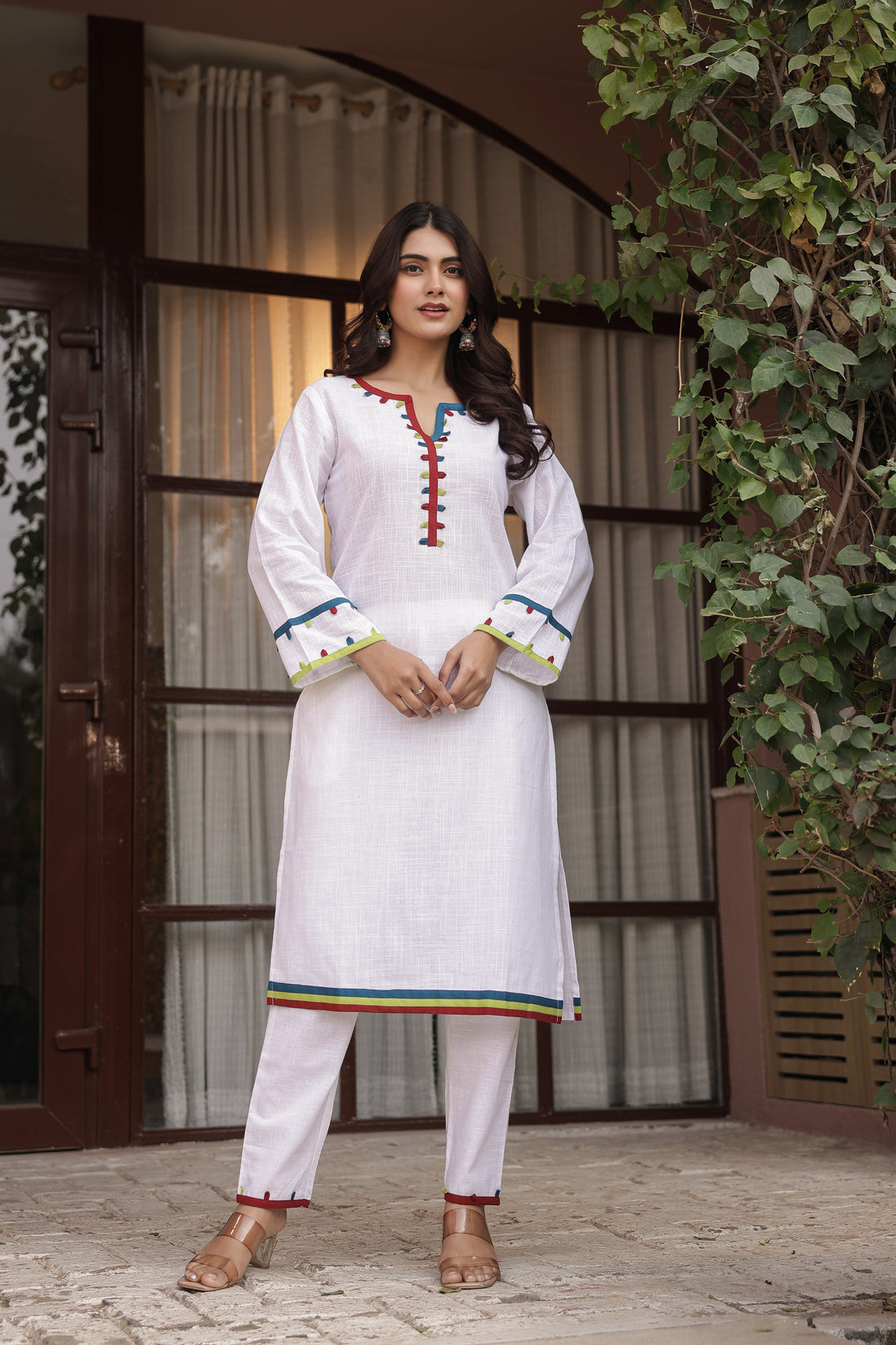 KHAAS – WHITE | Premium Cotton Slub Kurta Set