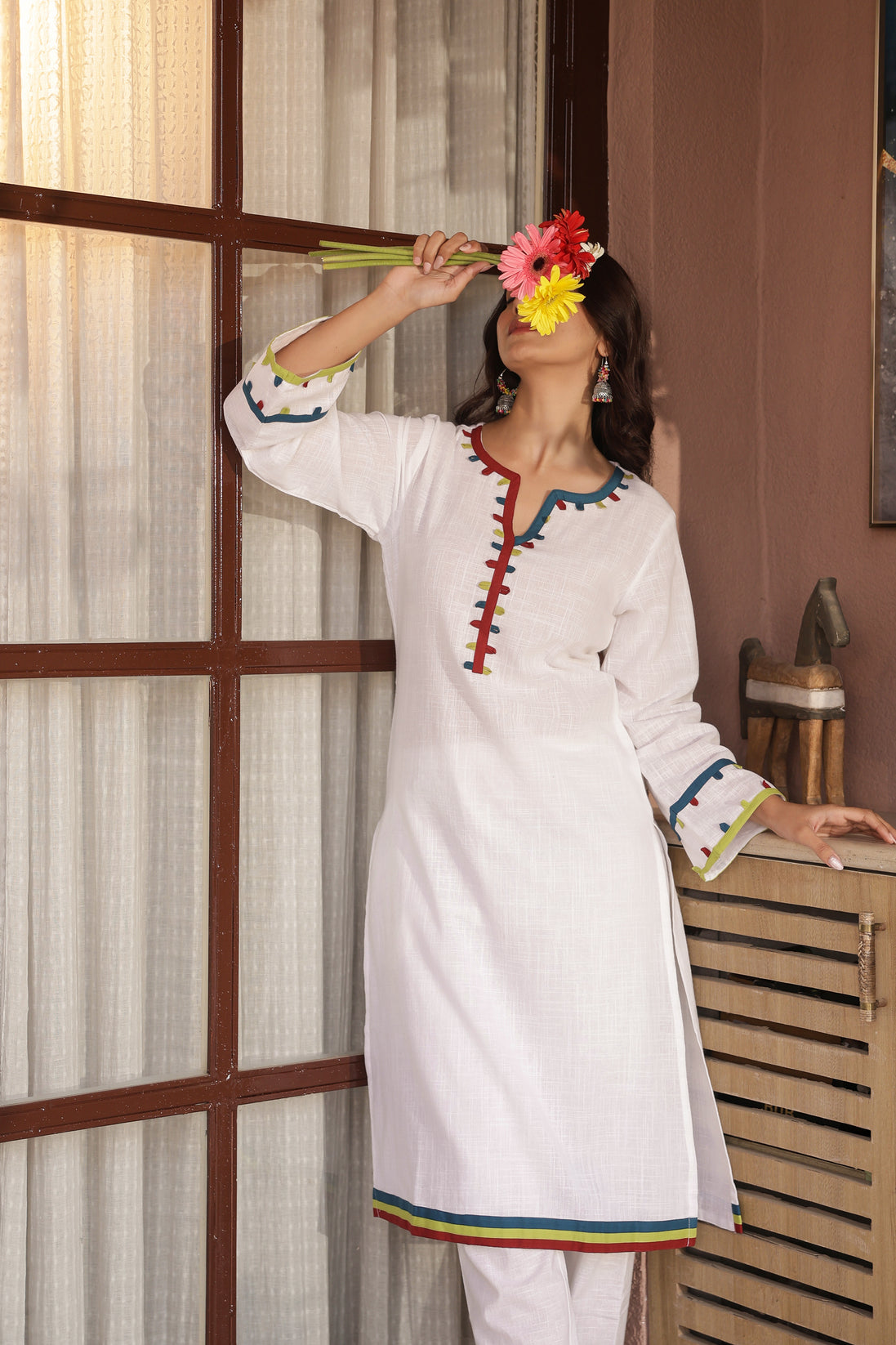 KHAAS – WHITE | Premium Cotton Slub Kurta Set