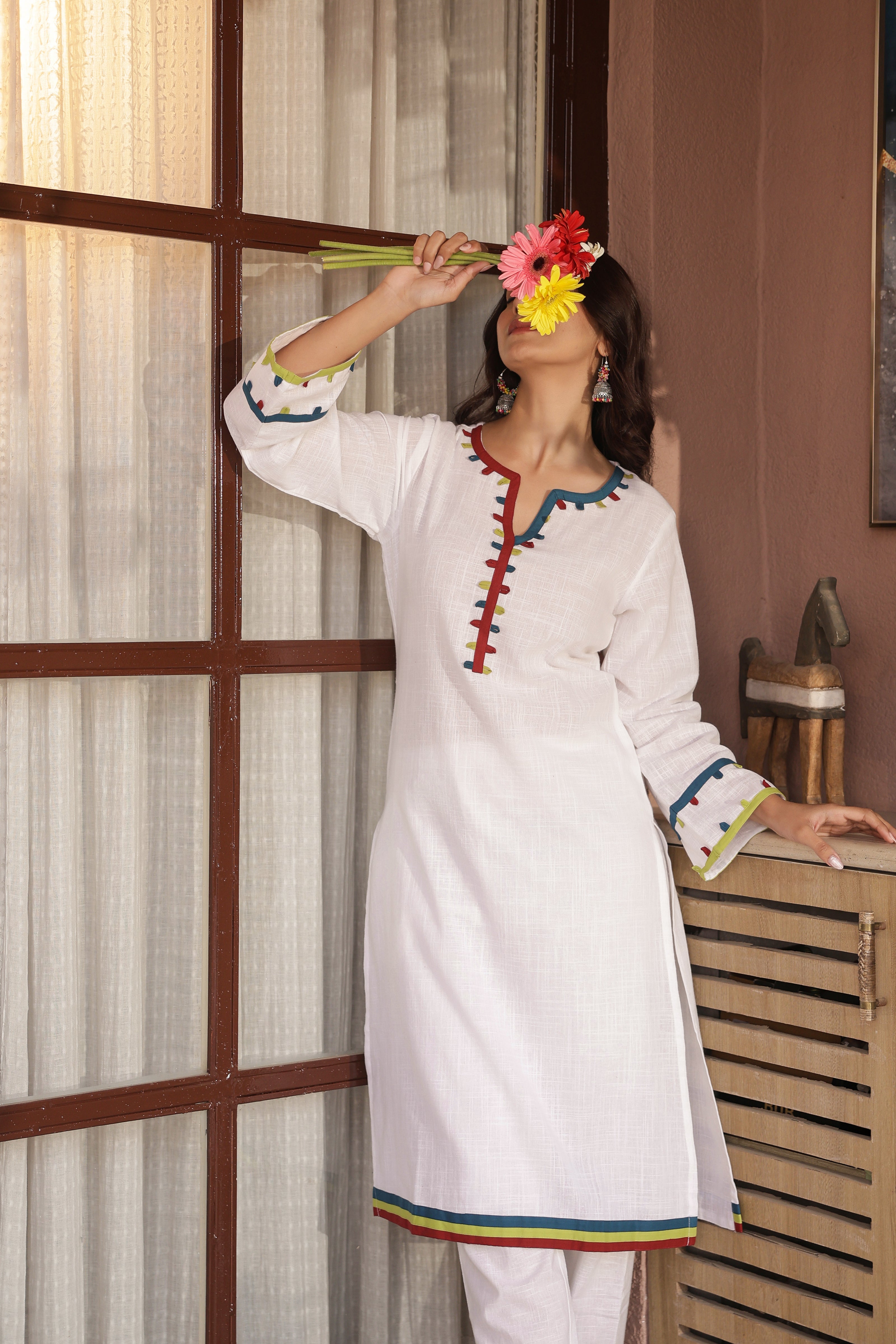 KHAAS – WHITE | Premium Cotton Slub Kurta Set