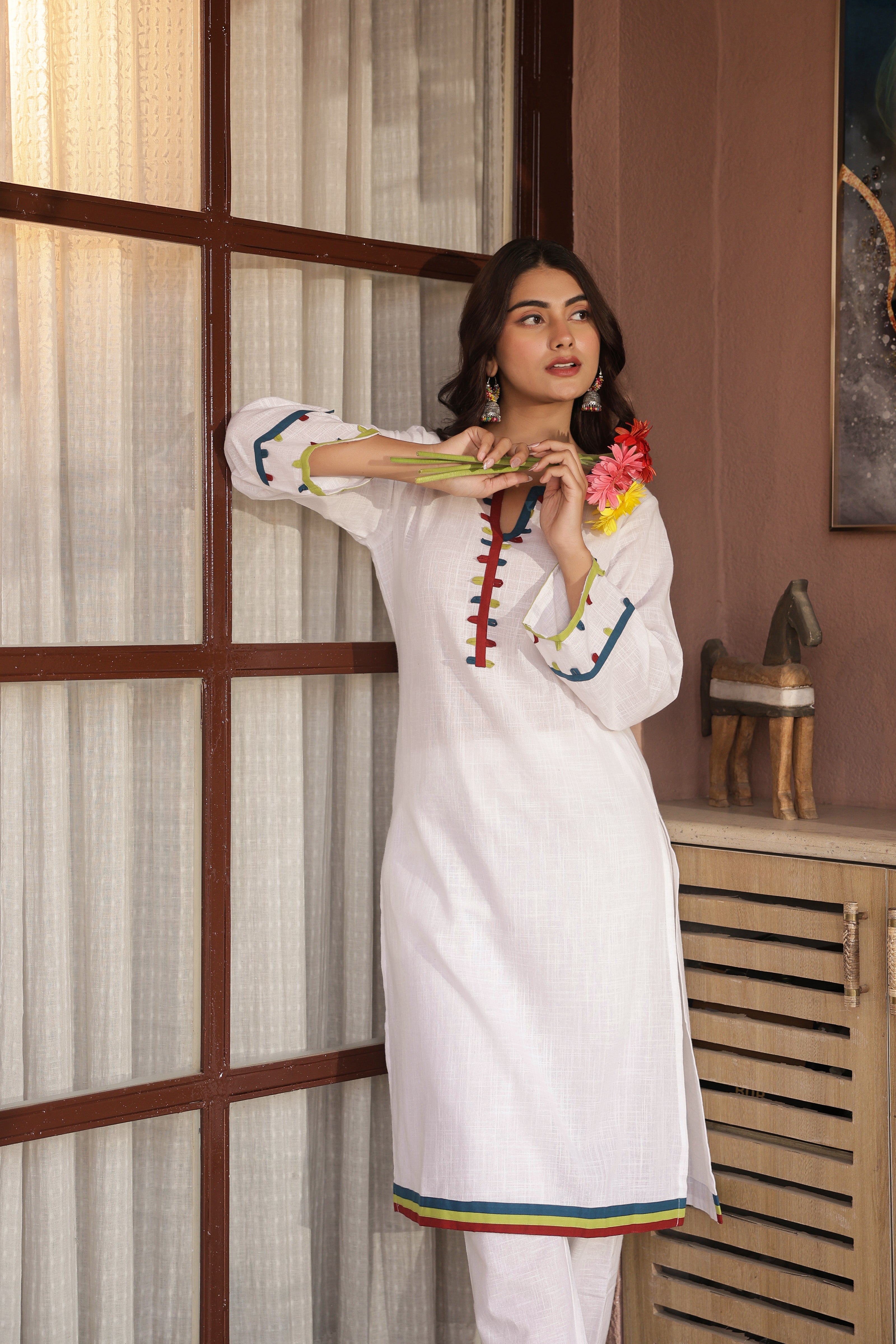 KHAAS – WHITE | Premium Cotton Slub Kurta Set