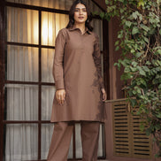 DHURANDHAR – BROWN | Cotton Kurta Pant Set