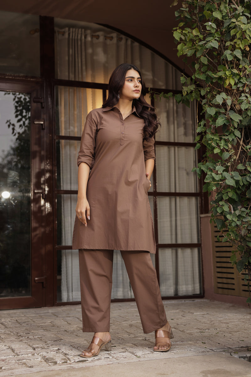 DHURANDHAR – BLACK | Cotton Kurta Pant Set