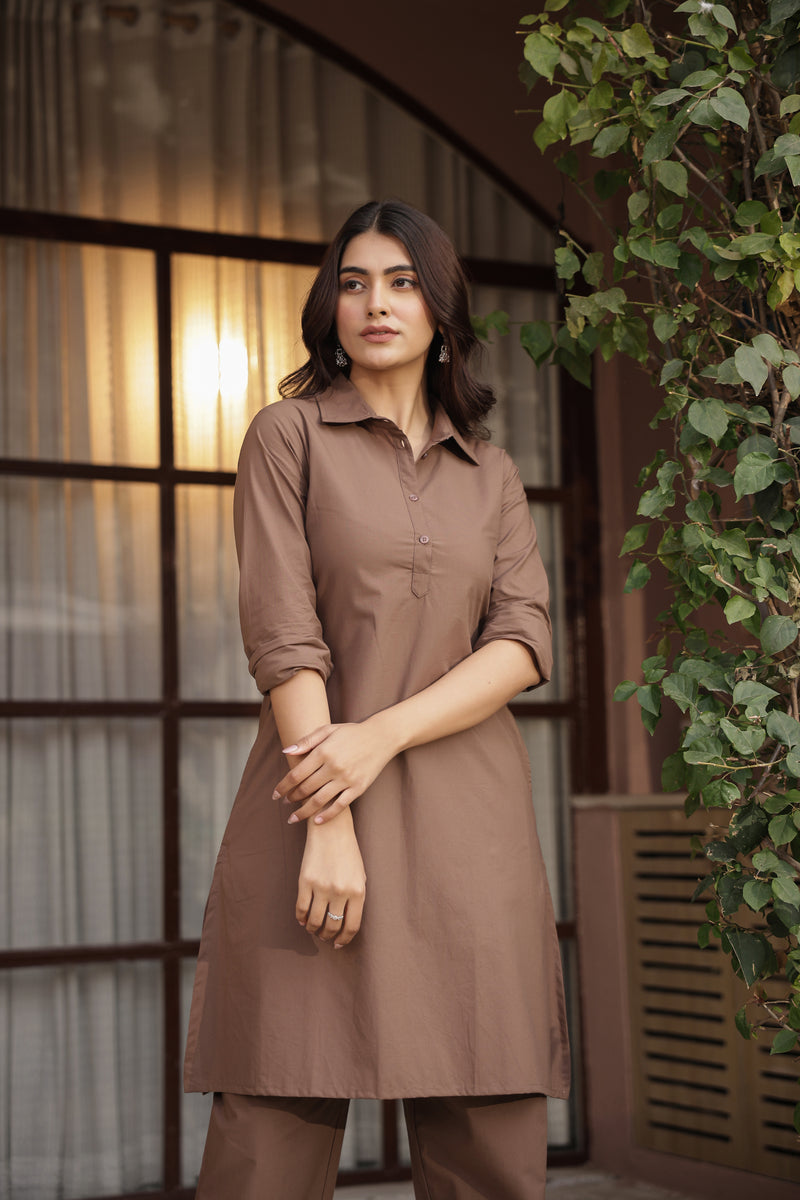 DHURANDHAR – BLACK | Cotton Kurta Pant Set