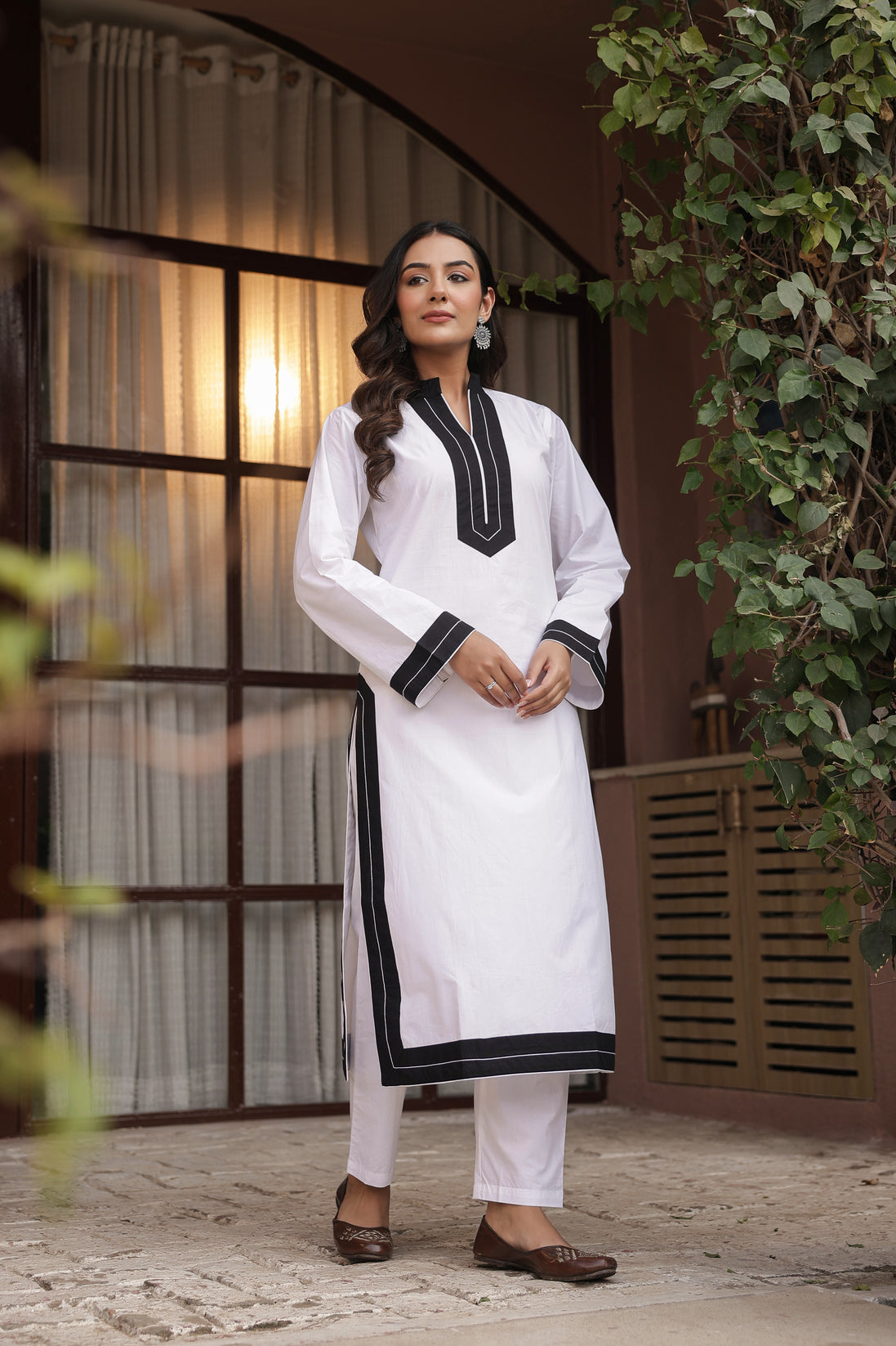 FITOOR – WHITE | Premium Cotton Poplin Kurta Set