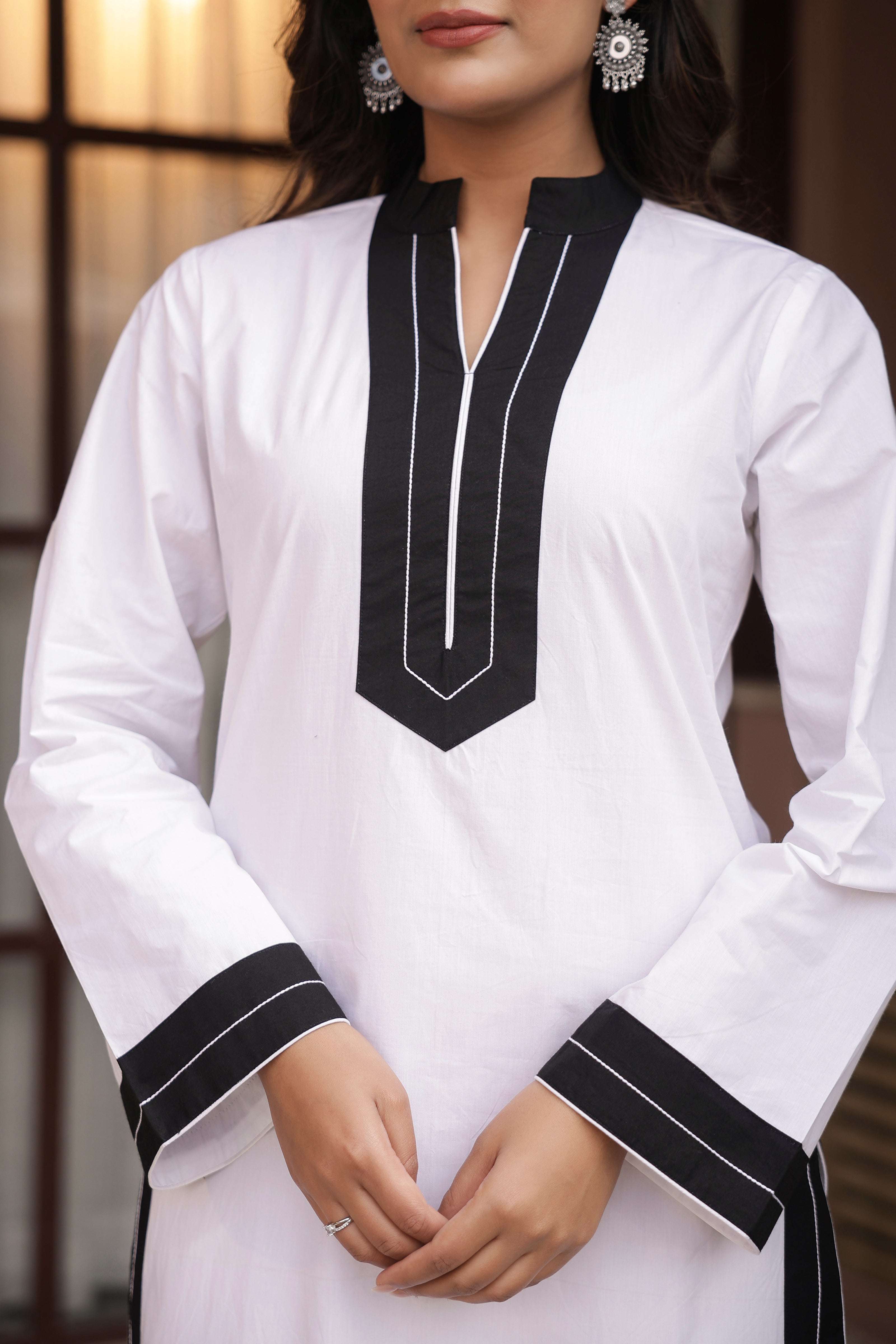 FITOOR – WHITE | Premium Cotton Poplin Kurta Set