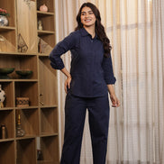 RAAHGIR – WHITE | Cotton Shirt & Pant Co-ord Set