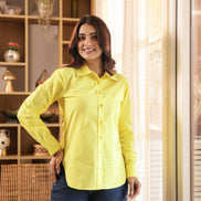 CHANCHAL – YELLOW | Premium Cotton Poplin Shirt
