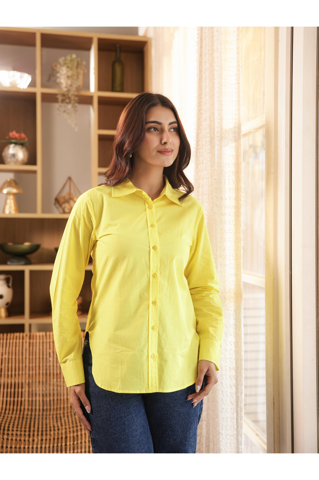 CHANCHAL – YELLOW | Premium Cotton Poplin Shirt