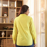 CHANCHAL – YELLOW | Premium Cotton Poplin Shirt