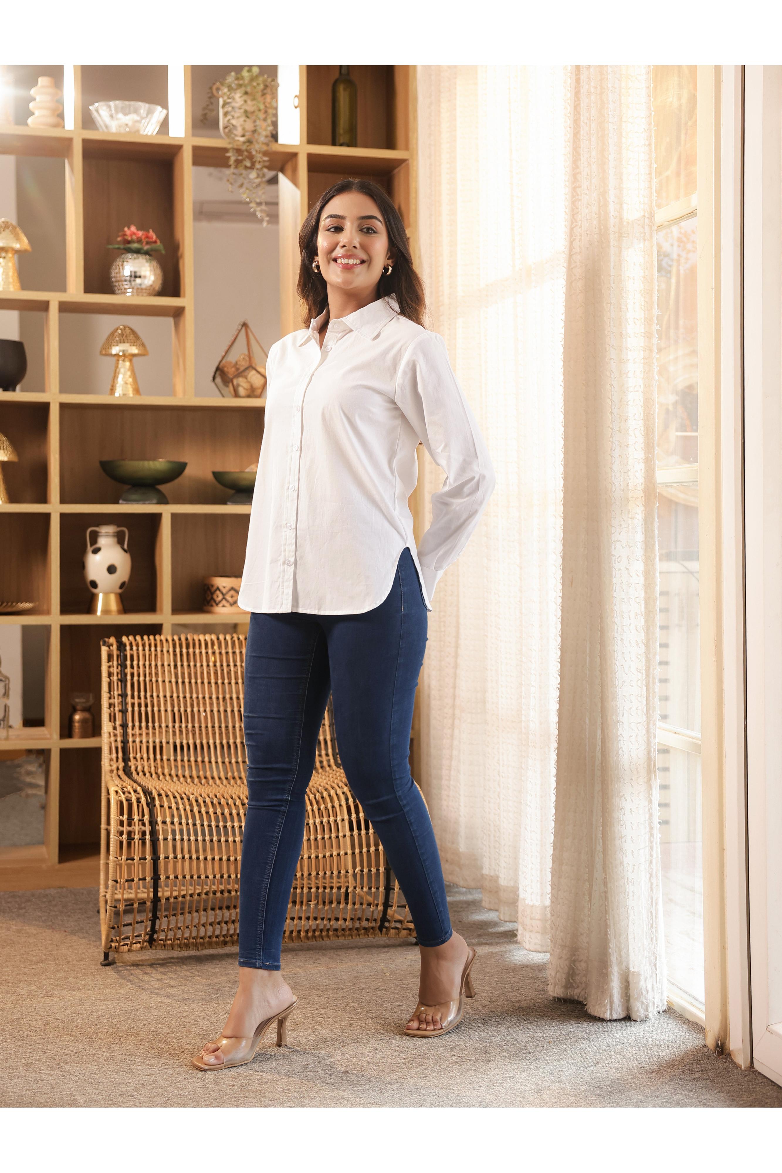 CHANCHAL – WHITE | Premium Cotton Poplin Shirt