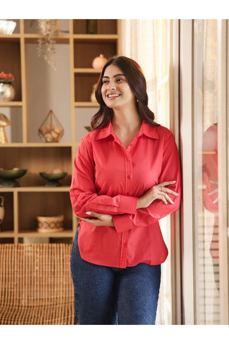 CHANCHAL – NAVY BLUE | Premium Cotton Poplin Shirt