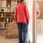 CHANCHAL – RED | Premium Cotton Poplin Shirt