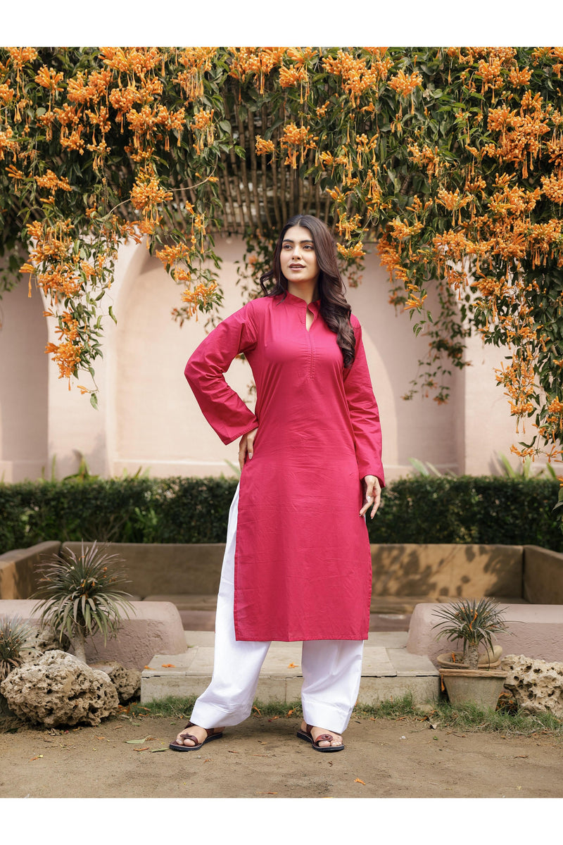 SAHAJ – PINK | Kurta with Farshi Salwar Set