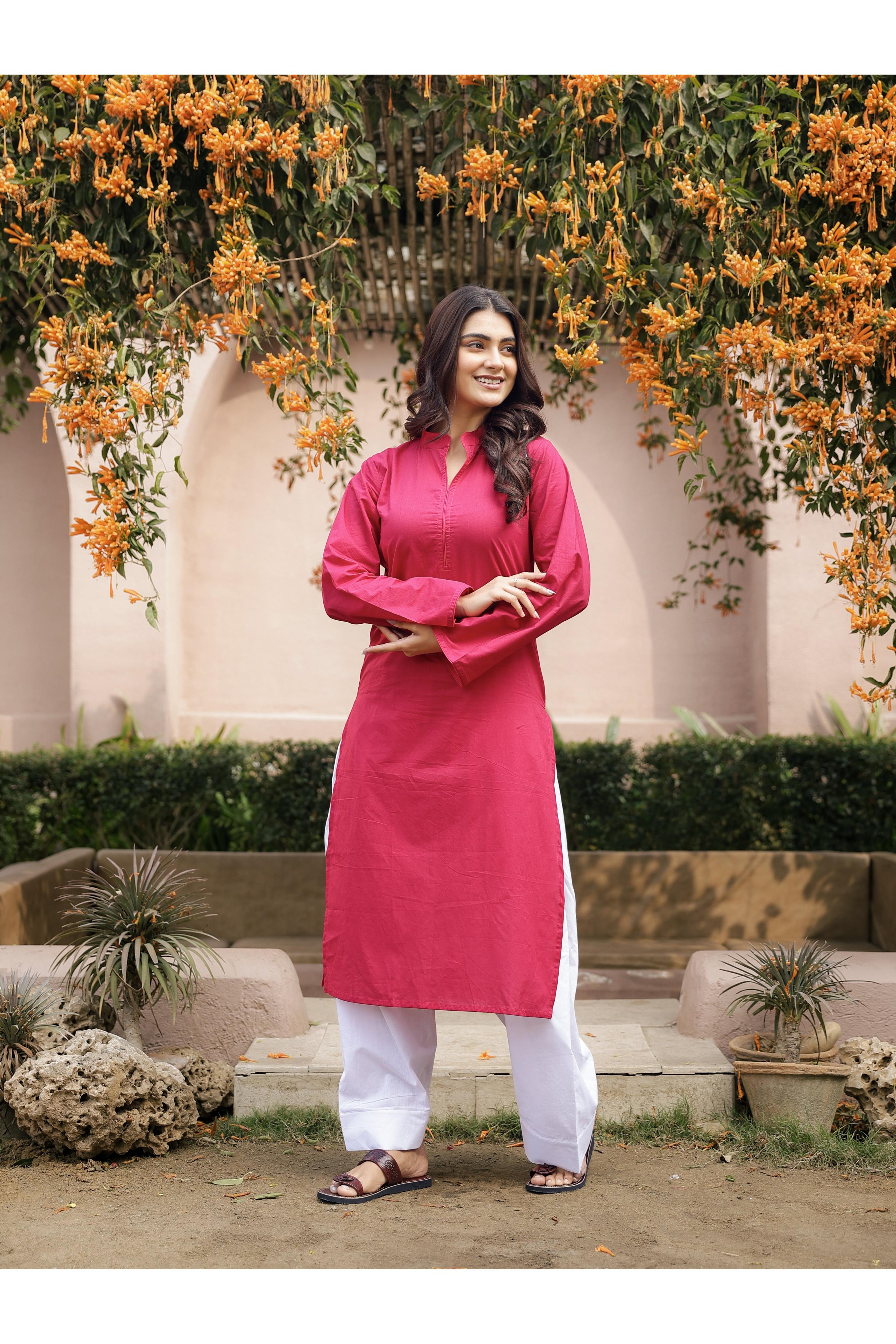 SAHAJ – PINK | Kurta with Farshi Salwar Set