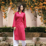 SAHAJ – PINK | Kurta with Farshi Salwar Set