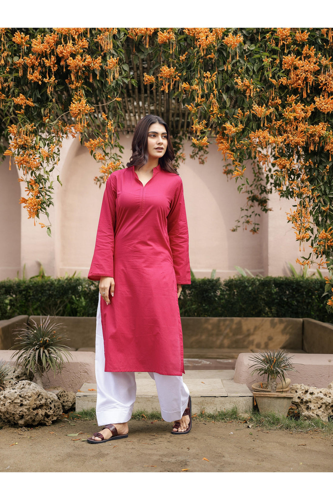 SAHAJ – PINK | Kurta with Farshi Salwar Set