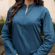 SAHAJ – TEAL BLUE | Kurta with Farshi Salwar Set