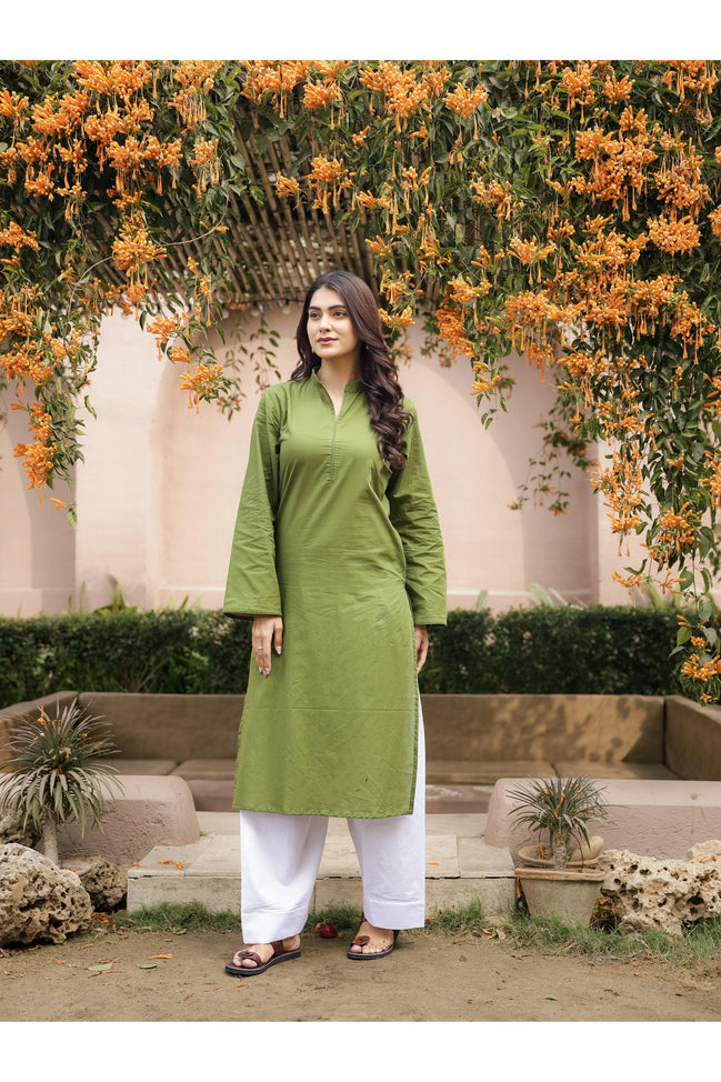 SAHAJ – GREEN | Kurta with Farshi Salwar Set