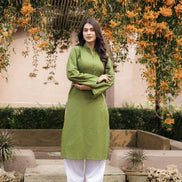 SAHAJ – GREEN | Kurta with Farshi Salwar Set