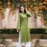 SAHAJ – GREEN | Kurta with Farshi Salwar Set