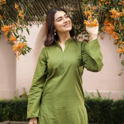 SAHAJ – GREEN | Kurta with Farshi Salwar Set