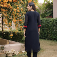 DILBAR – BLACK | Georgette Suit Set