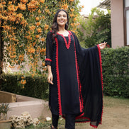 DILBAR – BLACK | Georgette Suit Set